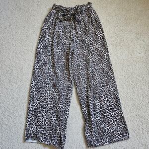 Kids Art Class Leopard Wide Leg Pants Large (10/12)